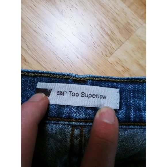 Levis 524 Too Superlow Women's Low Rise Skinny Jeans Blue Size 7M 28x32 - Picture 3 of 6